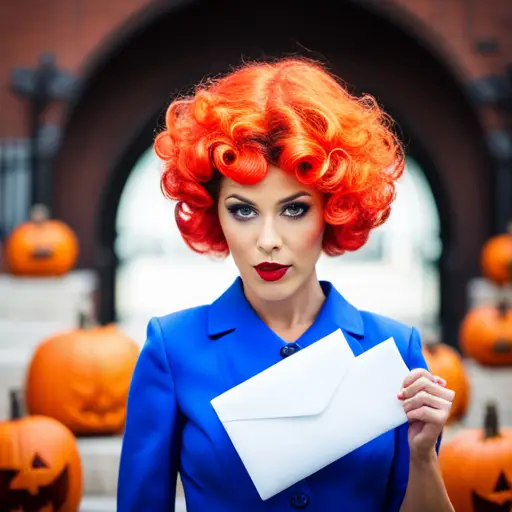 An image of a festive email inbox filled with colorful and enticing Halloween costume promotions